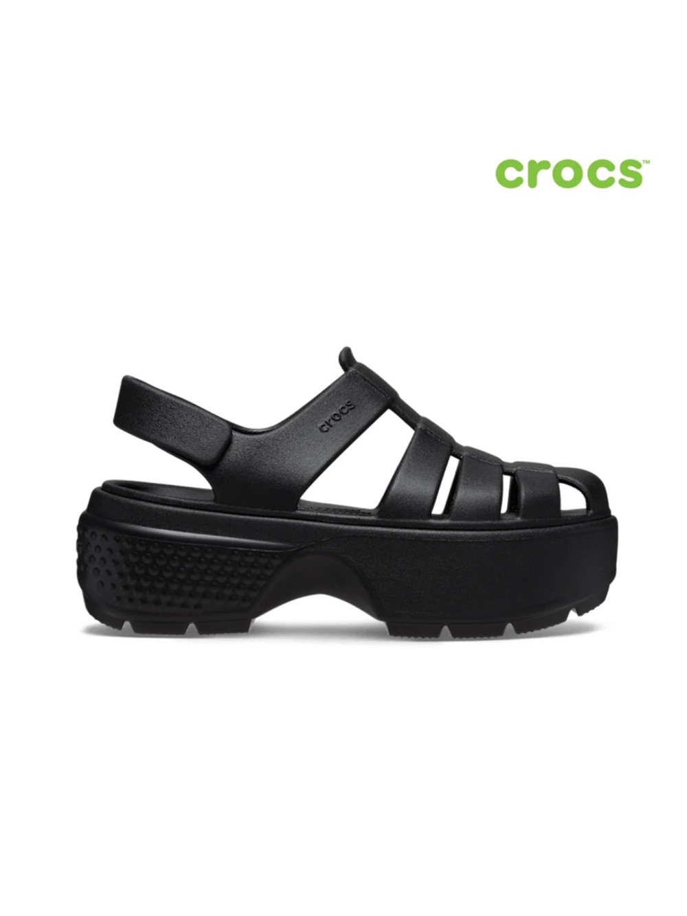 CROCS Black Fisherman-Style Slip-On Sandals